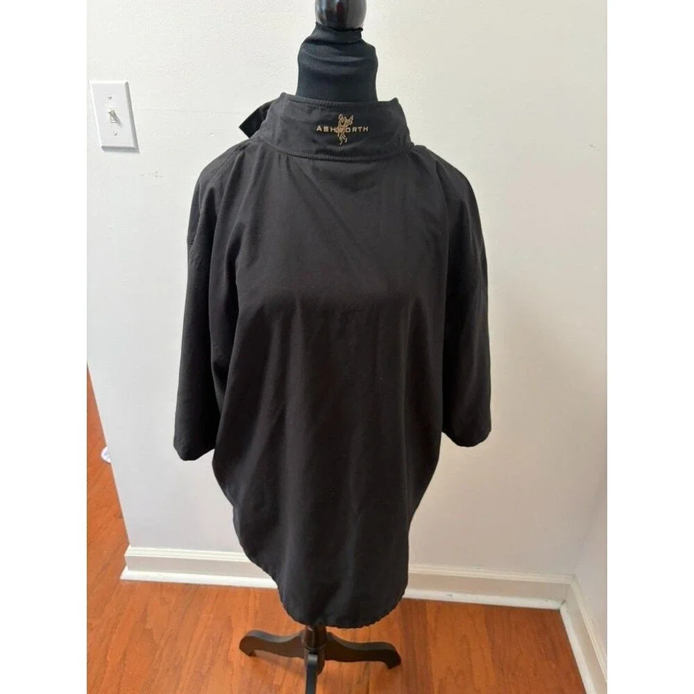 Ashworth Pebble Beach Golf Links Men's Jacket L Black Drawstring Hem